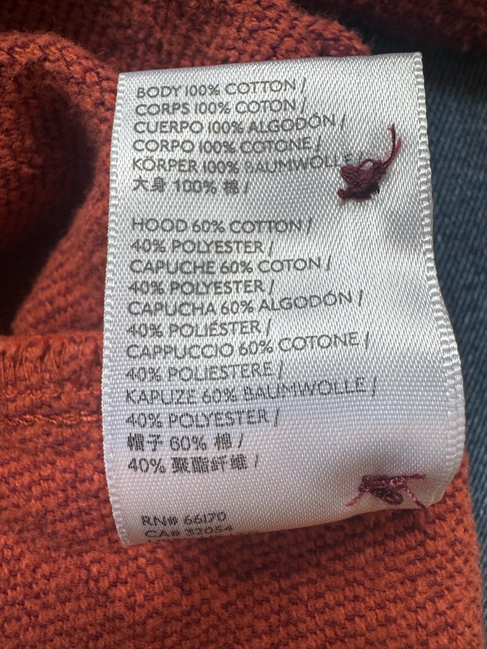 Urban Outfitters BDG Washed Twill Overshirt Jacket Hoodie Rust Orange Red - Picture 5 of 8